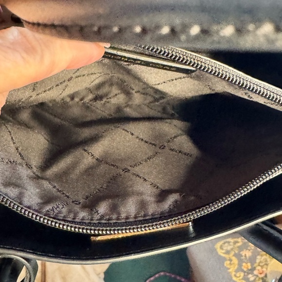 Michael Kors Black Satchel with Gold-Tone Accents (Retail 358.00) - Picture 6 of 8